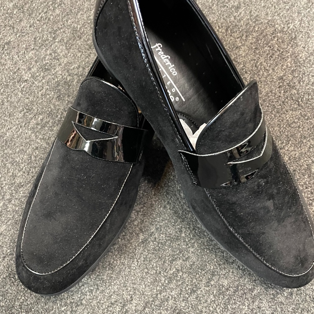 Frederico Leone Suede Tuxedo Loafers Size 10.5 Med
